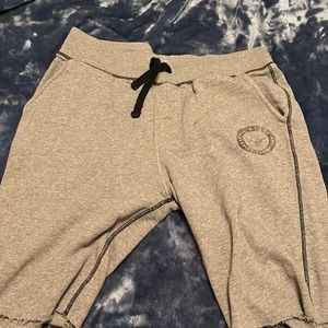 True religion men sweat shorts size medium with small tee